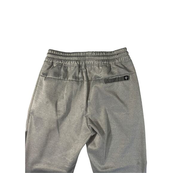 Encrypted Silver Gray Sweatpants Medium Tech Edge Zippered Pockets Urban Comfort - Picture 5 of 7